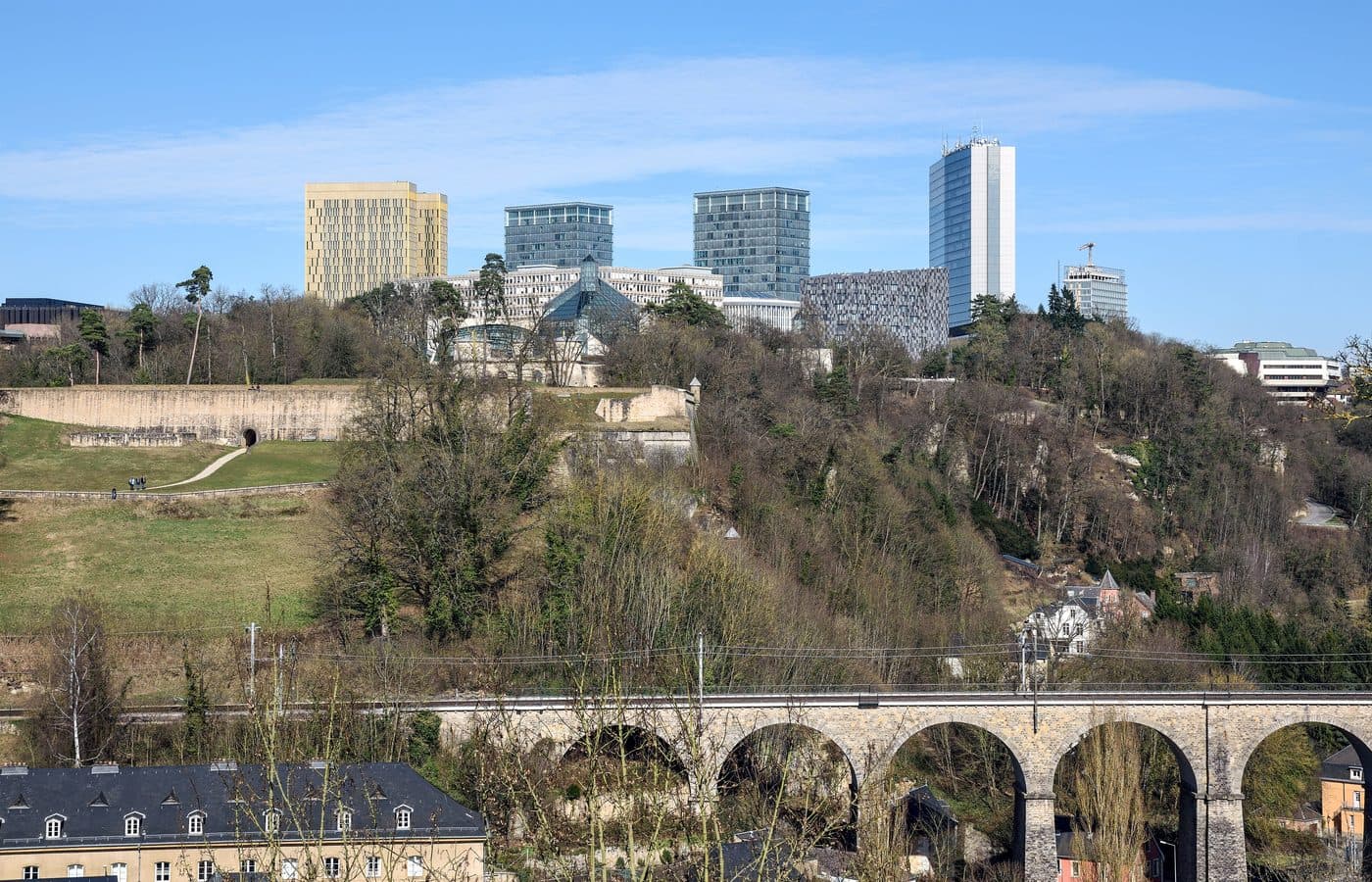 Le plateau de Kirchberg à Luxembourg-Ville